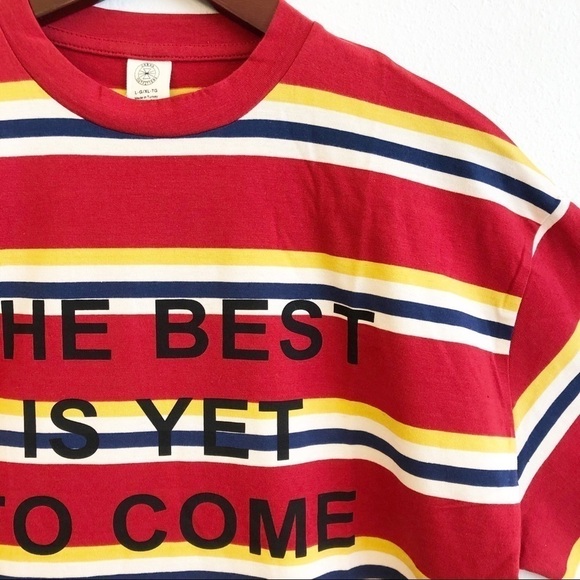 URBAN OUTFITTERS NWT Oversized Striped Graphic Text Top Size Large / XL - Picture 11 of 16